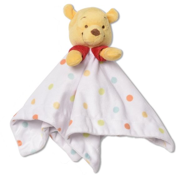 Disney Baby Buddy Winnie the Pooh Polka Dots Security Blanket Plush Lovey NWT - Picture 2 of 2